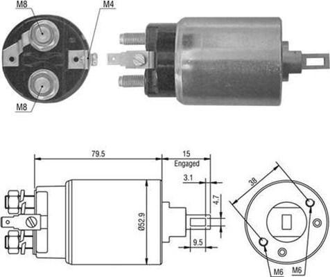 Magneti Marelli 940113050421 - Ievilcējrelejs, Starteris autospares.lv