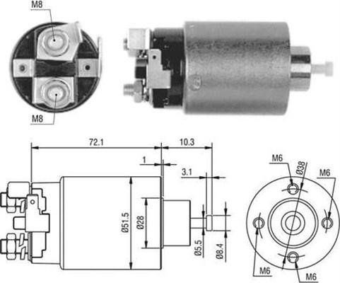 Magneti Marelli 940113050476 - Solenoid Switch, starter www.autospares.lv