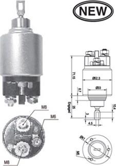 Magneti Marelli 940113050543 - Тяговое реле, соленоид, стартер www.autospares.lv