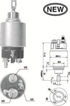 Magneti Marelli 940113050554 - Ievilcējrelejs, Starteris autospares.lv