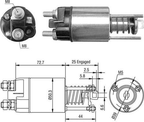 Magneti Marelli 940113050528 - Ievilcējrelejs, Starteris autospares.lv