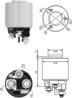 Magneti Marelli 940113050571 - Ievilcējrelejs, Starteris www.autospares.lv