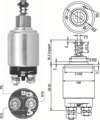 Magneti Marelli 940113050095 - Solenoid Switch, starter www.autospares.lv