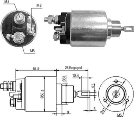 Magneti Marelli 940113050052 - Solenoid Switch, starter www.autospares.lv