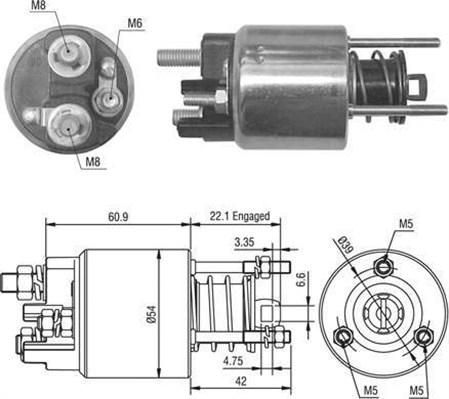 Magneti Marelli 940113050016 - Solenoid Switch, starter www.autospares.lv