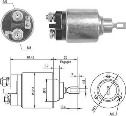 Magneti Marelli 940113050011 - Ievilcējrelejs, Starteris www.autospares.lv