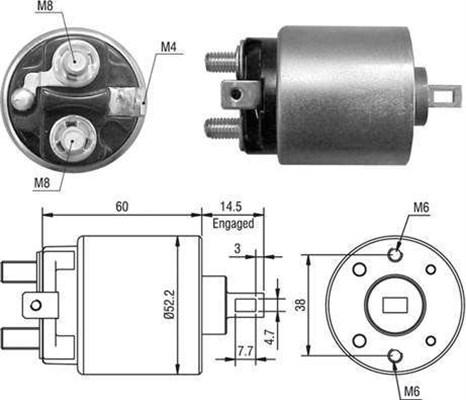 Magneti Marelli 940113050023 - Ievilcējrelejs, Starteris www.autospares.lv