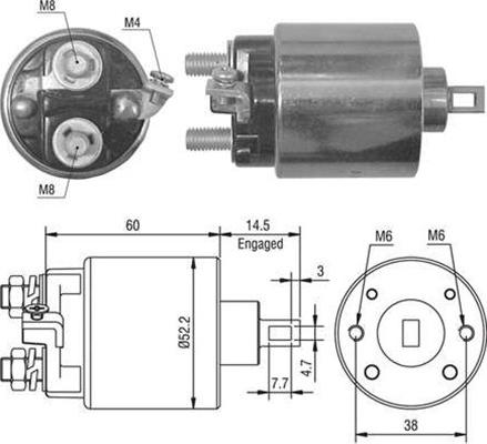 Magneti Marelli 940113050022 - Ievilcējrelejs, Starteris www.autospares.lv