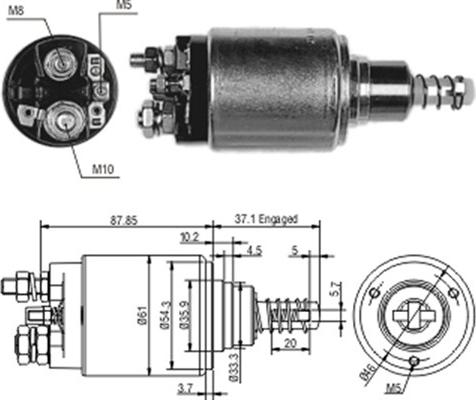 Magneti Marelli 940113050193 - Solenoid Switch, starter www.autospares.lv