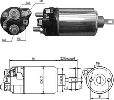 Magneti Marelli 940113050168 - Ievilcējrelejs, Starteris www.autospares.lv