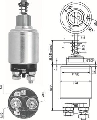 Magneti Marelli 940113050110 - Ievilcējrelejs, Starteris www.autospares.lv