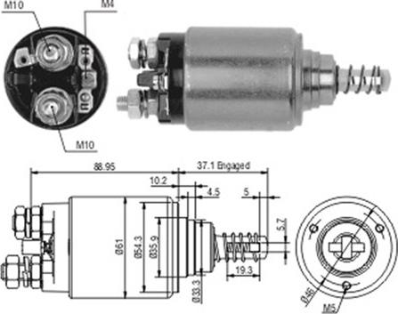 Magneti Marelli 940113050189 - Ievilcējrelejs, Starteris www.autospares.lv