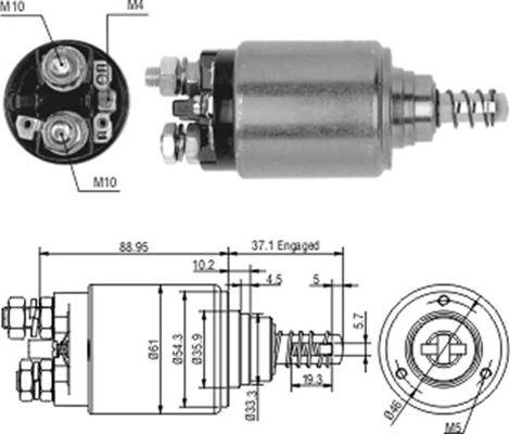 Magneti Marelli 940113050187 - Ievilcējrelejs, Starteris www.autospares.lv