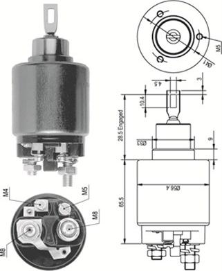 Magneti Marelli 940113050124 - Ievilcējrelejs, Starteris www.autospares.lv