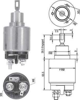 Magneti Marelli 940113050128 - Solenoid Switch, starter www.autospares.lv