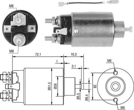 Magneti Marelli 940113050398 - Тяговое реле, соленоид, стартер www.autospares.lv