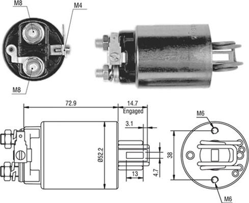 Magneti Marelli 940113050393 - Ievilcējrelejs, Starteris www.autospares.lv