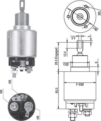 Magneti Marelli 940113050344 - Тяговое реле, соленоид, стартер www.autospares.lv