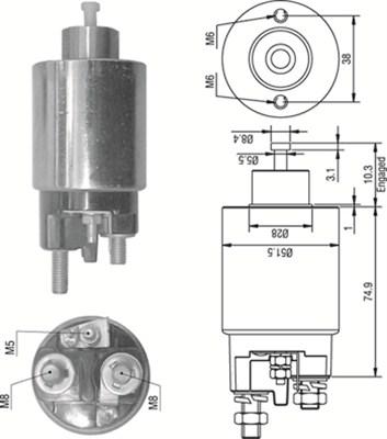 Magneti Marelli 940113050354 - Ievilcējrelejs, Starteris www.autospares.lv