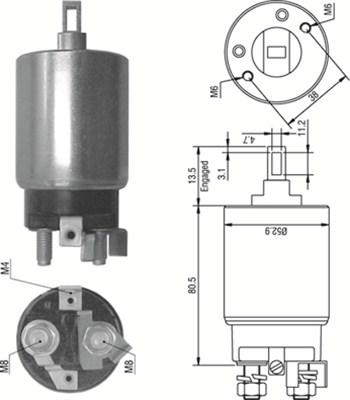 Magneti Marelli 940113050351 - Тяговое реле, соленоид, стартер www.autospares.lv