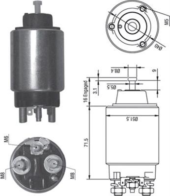 Magneti Marelli 940113050319 - Ievilcējrelejs, Starteris www.autospares.lv