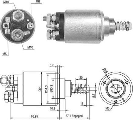 Magneti Marelli 940113050389 - Ievilcējrelejs, Starteris www.autospares.lv