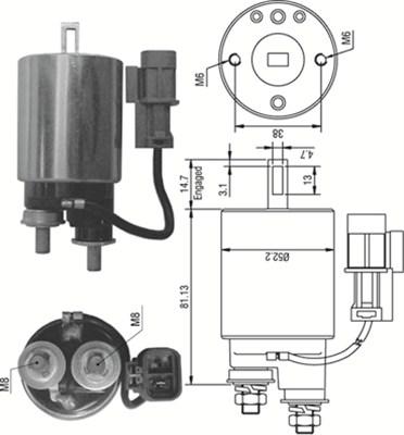 Magneti Marelli 940113050381 - Ievilcējrelejs, Starteris autospares.lv