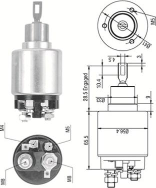 Magneti Marelli 940113050323 - Solenoid Switch, starter www.autospares.lv