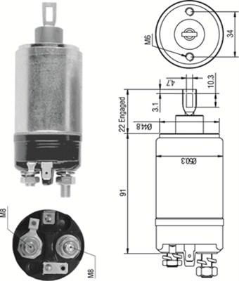 Magneti Marelli 940113050248 - Ievilcējrelejs, Starteris www.autospares.lv