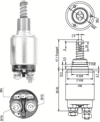 Magneti Marelli 940113050255 - Ievilcējrelejs, Starteris www.autospares.lv