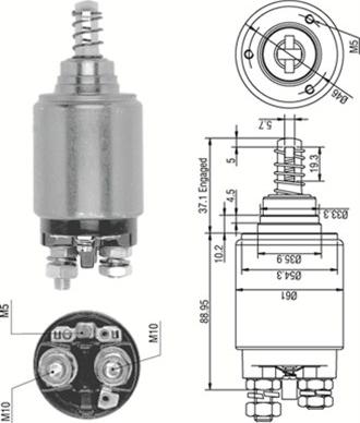 Magneti Marelli 940113050252 - Solenoid Switch, starter www.autospares.lv