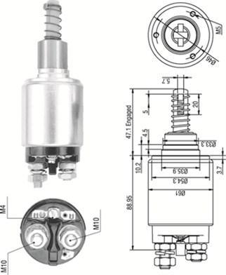 Magneti Marelli 940113050257 - Ievilcējrelejs, Starteris www.autospares.lv