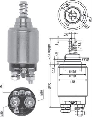 Magneti Marelli 940113050262 - Ievilcējrelejs, Starteris autospares.lv