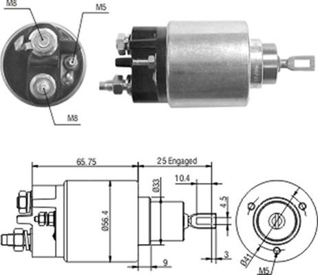 Magneti Marelli 940113050208 - Ievilcējrelejs, Starteris www.autospares.lv