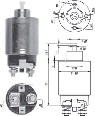 Magneti Marelli 940113050284 - Ievilcējrelejs, Starteris www.autospares.lv