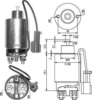 Magneti Marelli 940113050285 - Ievilcējrelejs, Starteris autospares.lv