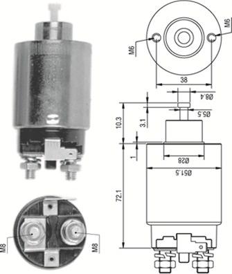 Magneti Marelli 940113050283 - Ievilcējrelejs, Starteris autospares.lv