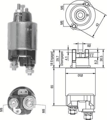 Magneti Marelli 940113050236 - Ievilcējrelejs, Starteris www.autospares.lv