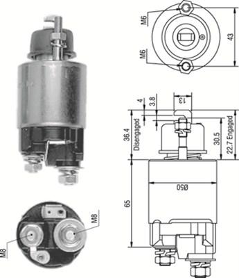 Magneti Marelli 940113050230 - Solenoid Switch, starter www.autospares.lv