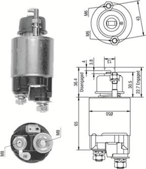 Magneti Marelli 940113050231 - Ievilcējrelejs, Starteris autospares.lv