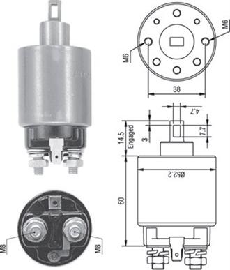 Magneti Marelli 940113050238 - Тяговое реле, соленоид, стартер www.autospares.lv