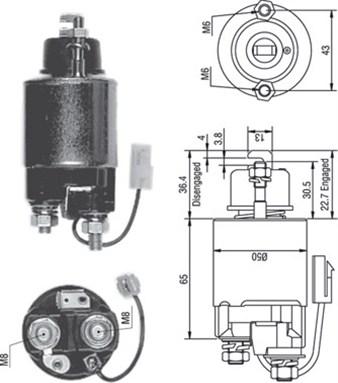 Magneti Marelli 940113050232 - Ievilcējrelejs, Starteris autospares.lv