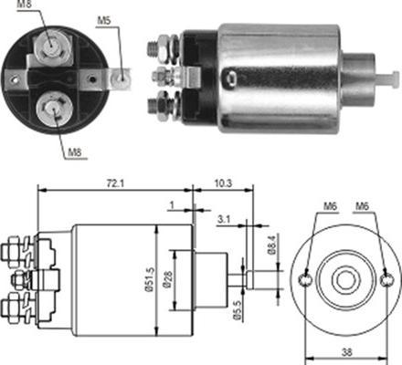 Magneti Marelli 940113050224 - Ievilcējrelejs, Starteris www.autospares.lv