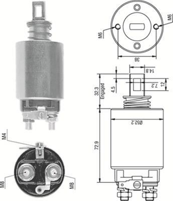 Magneti Marelli 940113050279 - Ievilcējrelejs, Starteris autospares.lv