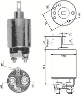 Magneti Marelli 940113050276 - Тяговое реле, соленоид, стартер www.autospares.lv