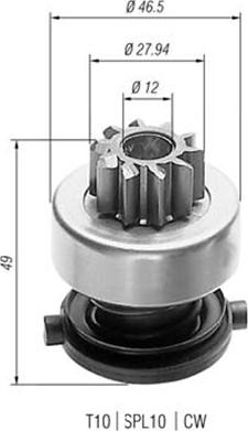 Magneti Marelli 940113020447 - Zobrats, Starteris www.autospares.lv