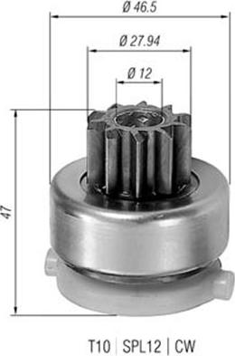 Magneti Marelli 940113020409 - Pinion, bendix, starter www.autospares.lv