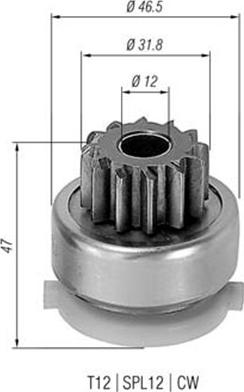 Magneti Marelli 940113020416 - Zobrats, Starteris autospares.lv