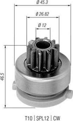 Magneti Marelli 940113020439 - Zobrats, Starteris www.autospares.lv