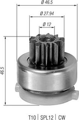 Magneti Marelli 940113020435 - Pinion, bendix, starter www.autospares.lv